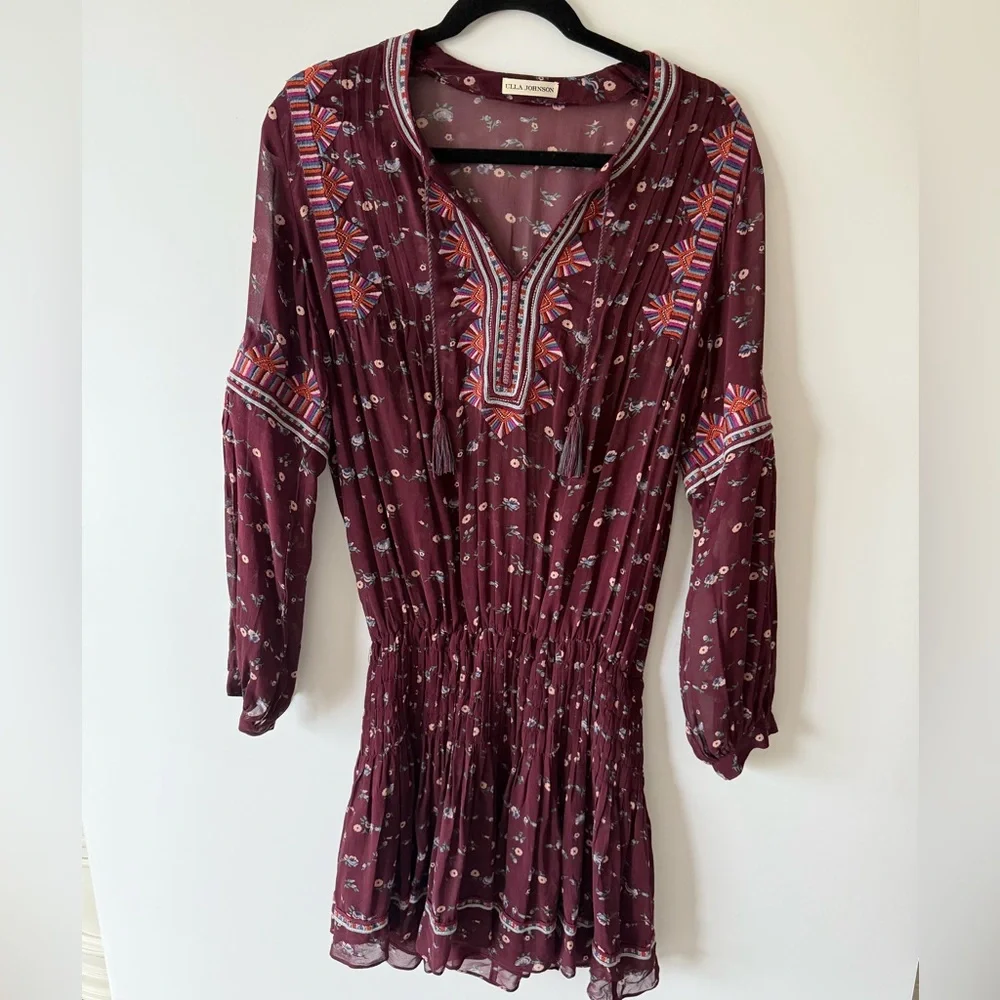 Ulla Johnson Gita Floral Silk Dress | 4 - Picture 2 of 9